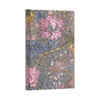 Mini caderno pautado Morris Paperblanks 9x14cm Rosa Honeysuckle