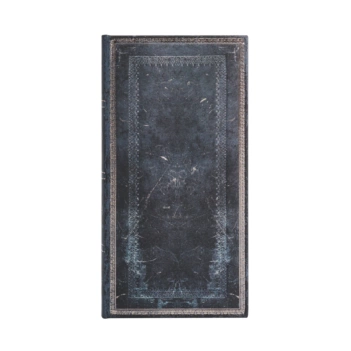 Dünnes liniertes Notitzbuch Paperblanks blaue Tinte 9,5x18cm