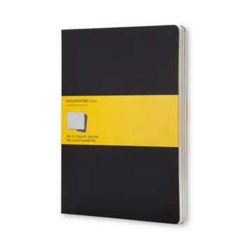 Set di 3 taccuini neri a quadretti Cahier Moleskine 19x26 cm