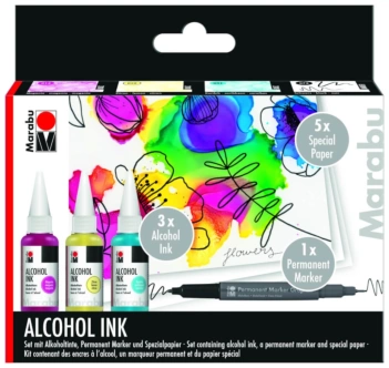 Marabú Alkohol Ink Set Blumen 