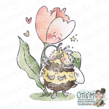 Stamping Bella Stempel Buzzy Bee and Tulip Sentiment 