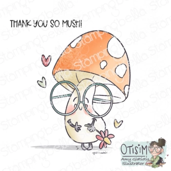 Stamping Bella Gummistempel Mushroom with Flower 