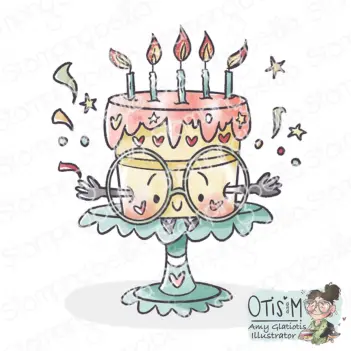 Gummistempel „Spec-tacular Birthday Cake“ von Stamping Bella
