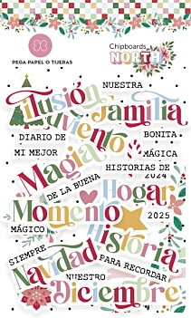 Die-cuts de chipboard Palabras y motivos North Elena Roche