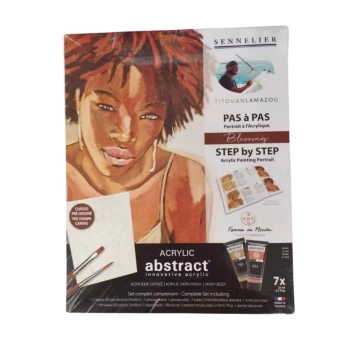 Kit de peinture acrylique pas à pas Abstract Blessing Titouan Lamazou Sennelier