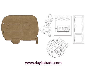 SUPER AANBIEDING **50%** Dayka Chipboard Album Caravan