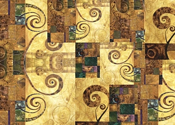 Panno per rilegatura Oro Arte Astratta PapersForYou 70x50cm