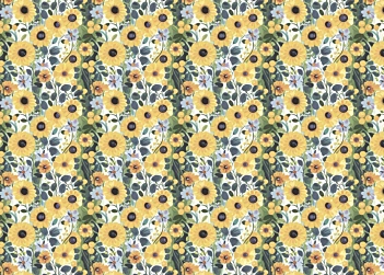 Sunflowers Abstract Art PapersForYou Tkanina introligatorska 70x50cm