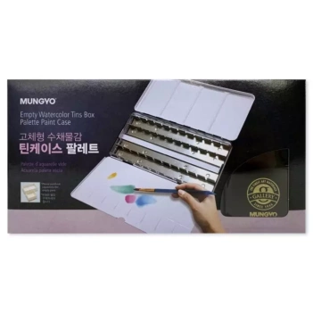Mungyo Leere Metallbox für 24 Aquarelltafeln