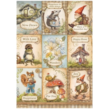 Rice Paper Cards Romantic Hidden Grove Stamperia 21x30cm