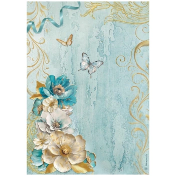 Papel de arroz Flores Masquerade Stamperia 21x30cm