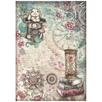 Papel de arroz Reloj de Arena Master of Magic Stamperia 21x30cm