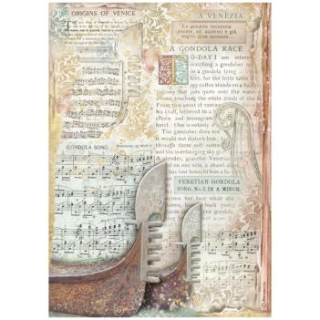 Stamperia Venice City Of Art rijstpapier Gondel 21x30cm