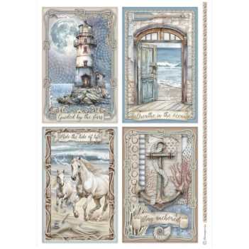 Stamperia Silent Sea Rice Paper Cards 21x30cm