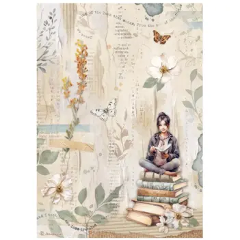Papel de arroz Livros Secret Diary Stamperia 21x30cm