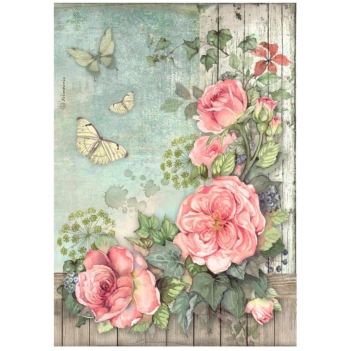 Rice Paper Flowers and Butterflies Stamperia 21x30cm