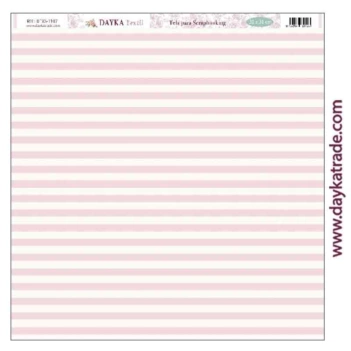 Dayka Amor y Fe Stoff Rosa Streifen 30x30cm  DTXS-1107