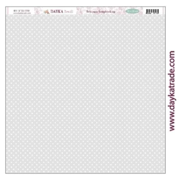 Tecido DTXS-1110 Fundo pontinhos cinzento Amor y Fe Dayka 30x30cm