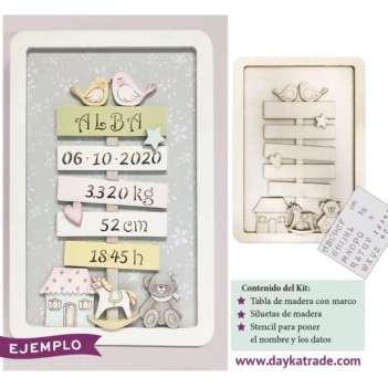 Kit Cuadro Infantil Natalicio Dayka