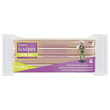 Living Doll Bege Argila para Cozinhar Super Sculpey Média 454g