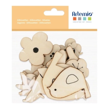Die-cuts de madera Sweet Garden Artemio