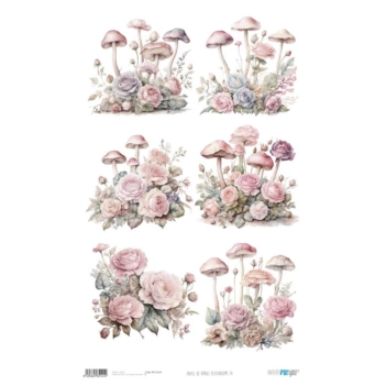 Carta di Riso Blushrooms IX PapersForYou 54x33cm