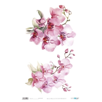 Papel de arroz Pink Orchid VII La Vie en Fleurs PapersForYou 54x33cm
