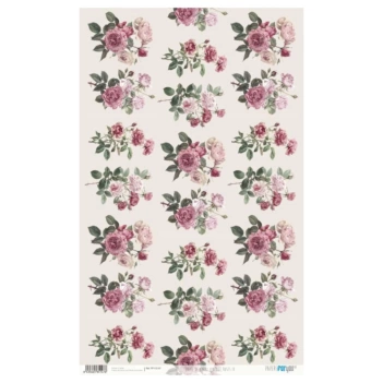PapersForYou Vintage Roses rijstpapier IV  54x33cm