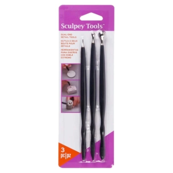 Conjunto de 3 ferramentas de ponta dupla Sculpey