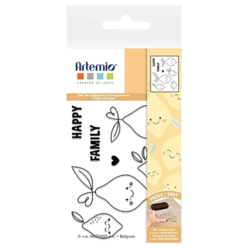 Kit de carimbos transparentes Limões Vitamines Artemio