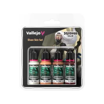 Set of 4 Vallejo Elven Skin Squidmar model-making paints, 18ml