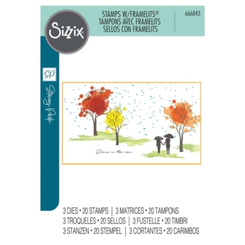 Set Framelits Die + Rainy Day Feeling Stamp Sizzix