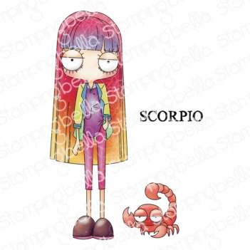 Oddball Zodiac Scorpio Stamping Bella Tampons en caoutchouc