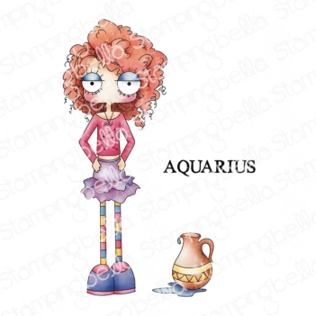 Oddball Zodiac Aquarius Stamping Bella Tampons en caoutchouc