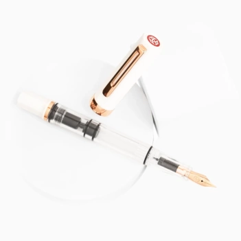 TWSBI ECO Füllfederhalter Weiß und Roségold   