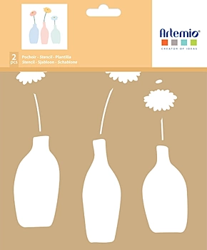Set 2 plantillas de stencil Sweet Garden Artemio