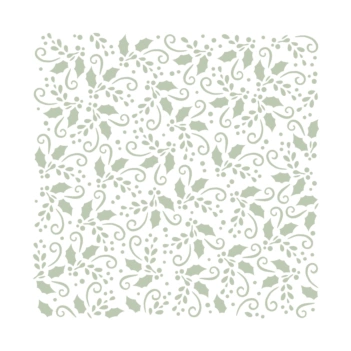 Stampo per Stencil Agrifoglio Delicato Mon Noël Magique Florilèges Design