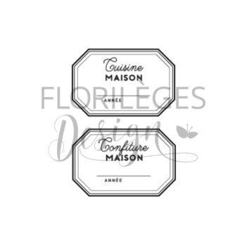 Set Timbri Acrilici Etichette Farandole Florilèges Design
