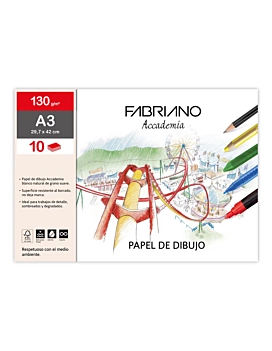 Carpeta papel dibujo Fabriano Accademia A3 130g/m²