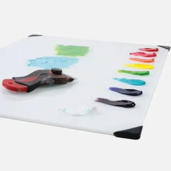 Weiße Glas-Palette „Posh New Wave“, 23 x 30 cm