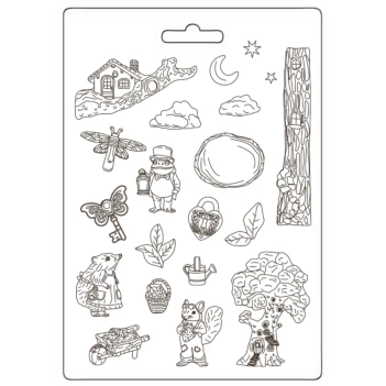 Molde flexible Romantic Hidden Grove Stamperia 21x29cm