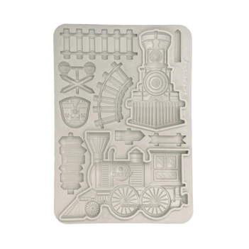 Silicone mould Art of Travelling Train Stamperia A5