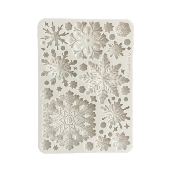 Stamperia Dewdrops Silikonform Schneeflocken A5