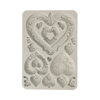 Silicone mould Hearts Best Sellers Stamperia A5