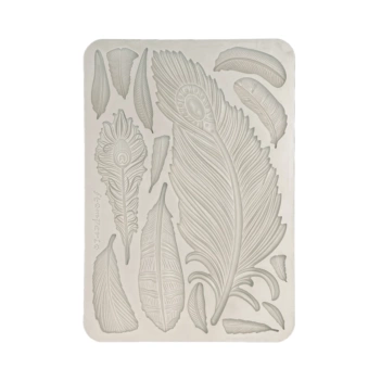 Stamperia Masquerade Silikonform Federn A5