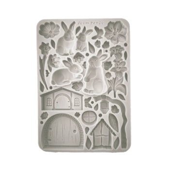 Moule en silicone Lapin et fleurs Best Sellers Stamperia A5