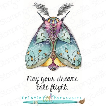 Stamping Bella Stempel Mantle Moth 