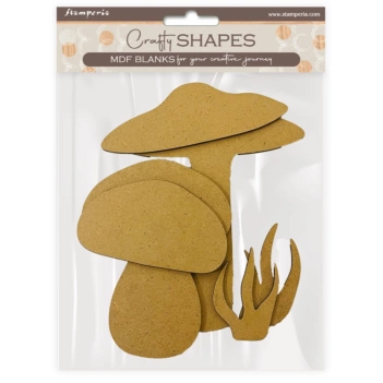 Stamperia Romantic Hidden Grove MDF Silhouette Crafty Shapes Pilze 