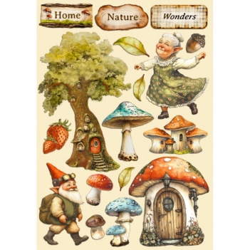 Wooden Die-cuts Romantic Hidden Grove Stamperia