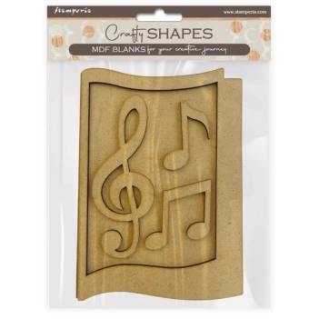 Silueta MDF Crafty Shapes Notas Music Stamperia